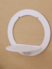 1個無需鑽孔的掛壁收納架,適用於客廳、臥室、廚房、裝飾牆架 - 白色 - 查看 7