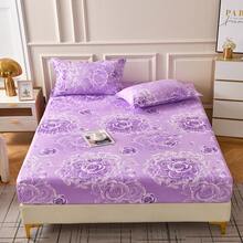 1 ga trải giường mềm mại kiểu dáng chải chuốt họa tiết lô hội (không có vỏ gối), ga trải giường chải chuốt đơn giản và tươi mới, vỏ bọc giường in kỹ thuật số hiện đại bằng polyester, nhẹ nhàng và tinh tế, thích hợp để ngủ khỏa thân, quấn 360 độ, có thể giặt bằng máy, dùng cho phòng ngủ, phòng khách, ký túc xá, mọi mùa - Màu tím - Xem 8