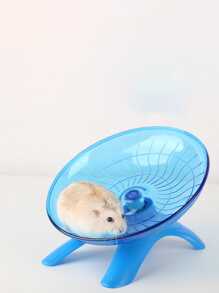 1入組倉鼠跑步輪小寵物運動飛碟鼠輪小動物老鼠玩具倉鼠籠子配件 - 藍色 - 查看 3