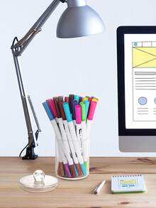 1 Pieza Estante De Almacenamiento De Hisopo De Baño Y Contenedor Con Tapa - transparente - Ver 4