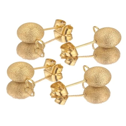 10 Pcs Stainless Steel Ball Earring Studs Earring Posts Earrings Ladies DIY Jewelry Making Supplies Wholesale Accessories