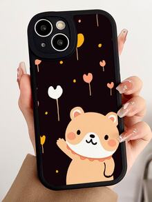 1入可愛的卡通動物圖案手機殼,適用於蘋果iphone 14 - 彩色 - 查看 1