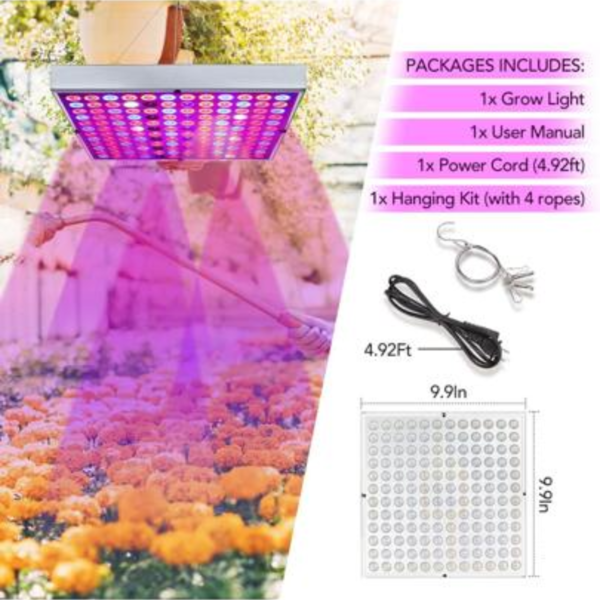Led Plant Growth Light With Full Spectrum Red, Blue, Ir And Uv Leds