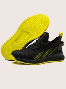 Men Safety Shoes Steel Toe Kevlar Midsole Anti-Smash Anti-Puncture Rubber Sole Breathable Work Shoes With Soft Sole And Mesh Upper - Black - View 4