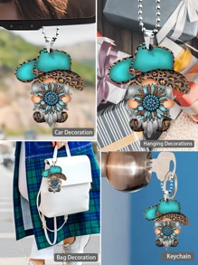 1pc Acrylic Dwarf Pendant For Car Interior Mirror Rearview Decor, Also Suitable For Bag And Keychain Decoration - Multicolor - View 4