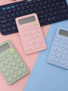 Cute Mini Candy Colored Calculator For Accounting & Finance, Portable Creative Student Scientific Calculator For Office And Studying - Pink - View 2