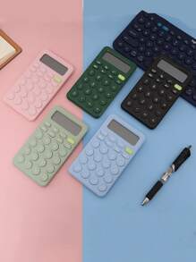 Cute Mini Candy Colored Calculator For Accounting & Finance, Portable Creative Student Scientific Calculator For Office And Studying - Pink - View 4