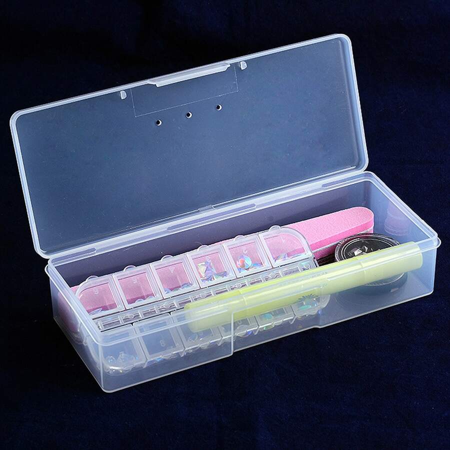 Organize Your Nails & Cosmetics with this Transparent Storage Box