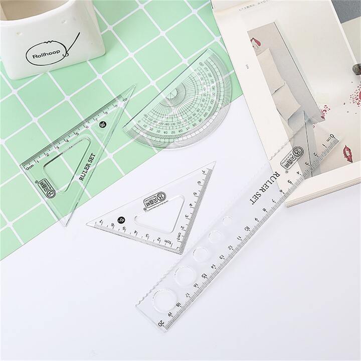 1 Set Multifunctional Plastic Ruler Set, With A Straight Ruler, A ...
