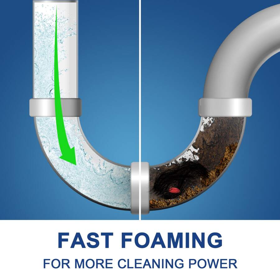 Pipe Unblocker Cleaning Powder, Clog Remover For Kitchen, Bathroom