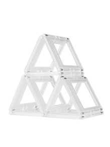 1pc Colored Acrylic Magnetic Photo Frame - Perfect For Displaying Family Memories, Diy Scrapbook For 3-inch Photos And Fridge Magnets, Without Cards, Random Color - Clear - View 5