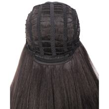 化纤假发黑色亚克力发质22.5英寸女士长发假发女士长直发化纤假发 - 黑色 - 查看 7