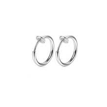 1Pair Fake Septum Piercing Rings for Men Women, Faux Nose Rings Hoop Stainless Steel Faux Lip Ear Nose Septum Ring Non Piercing Clip On Nose Hoop Rings Fake Lobe Cartilage Tragus Forward Helix Earrings