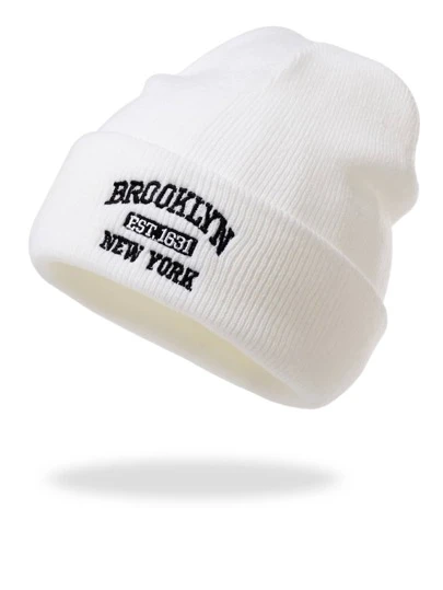 1pc Women's Brooklyn Knit Hat Winter Fall