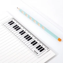 1 Pc Plastic Ruler ,Sheet Music Ruler, Straight Ruler Plastic Measuring Tool Suitable for Student School Office