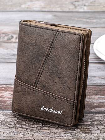 男士短款字母印花钱包 男士手拿包 手提包 腕包 钱包 防盗包 学院风 PU 皮革旅行包 手袋 冬季洗漱包 复古钱包 度假皮包 男士礼品包 男士包 旅行必备品 复古包 复古情人节 节日必备品 男士包 棕色包 复古学院风 运动生活 男士钱包 礼品包 包 手提包