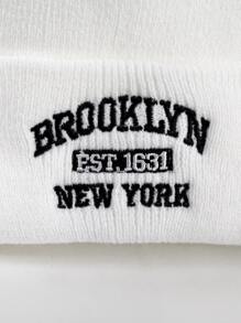 1pc Women's Brooklyn Knit Hat Winter Fall