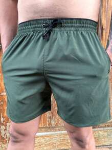 Men Shorts - 軍綠色 - 查看 1