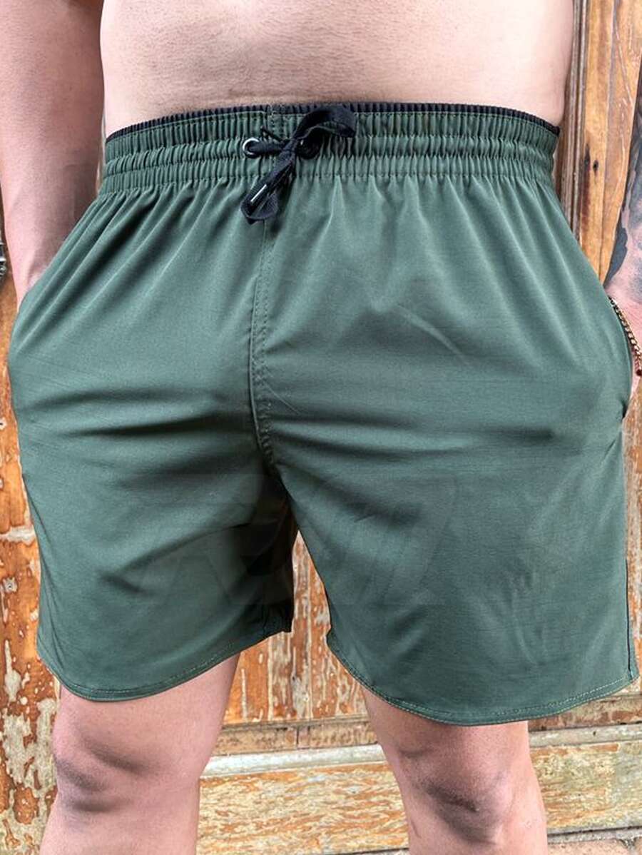 Men Shorts - 軍綠色 - 查看 1