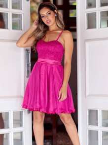 Women Dresses - Hot Pink - View 3