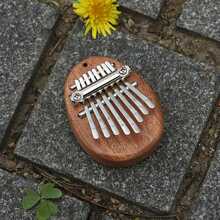 8 Keys Kalimba Finger Thumb Piano Marimba Mini Musical Instrument Pendant - Chocolate Brown - View 3