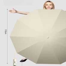 1入藍色全自動雙層雙骨40骨超強折疊傘,超大三人傘防曬防uv降溫,適用於雨天和晴天 - 藍色 - 查看 3