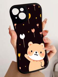 1入可愛的卡通動物圖案手機殼,適用於蘋果iphone 14 - 彩色 - 查看 2