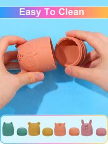 无霉硅胶沐浴玩具，适合6-12个月婴儿沐浴玩具，1-3岁幼儿，婴儿浴缸玩具，水上玩具，泳池玩具礼物