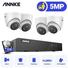 ANNKE 5MP PoE Security Camera System With 6MP 8CH NVR, 4Pcs 5MP Outdoor IP Cameras With 2.8MM Lens, Audio Recording, 100 FT EXIR 2.0 Night Vision, IP67 Rated, Supports Alexa - 2 TB - Übersicht 1