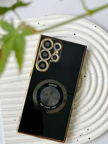 1入組多色6d電鍍蝴蝶設計tpu手機殼,適用於蘋果/samsung/oppo/xiaomi,具有防震功能和手機支架 - 黑色 - 查看 2