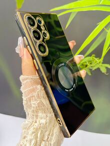 1入組多色6d電鍍蝴蝶設計tpu手機殼,適用於蘋果/samsung/oppo/xiaomi,具有防震功能和手機支架 - 黑色 - 查看 7