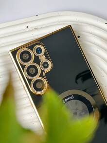 1入組多色6d電鍍蝴蝶設計tpu手機殼,適用於蘋果/samsung/oppo/xiaomi,具有防震功能和手機支架 - 黑色 - 查看 3