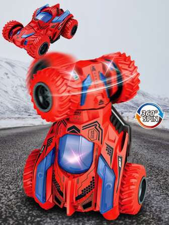 1pc Children's Boy's Deformation Four-Wheel Drive Off-Road Vehicle Toy That Can Perform 360-Degree Rotating Stunts (No Battery Needed),Back To School