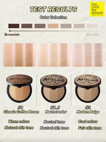 Too Cool for School Paleta mate para contorno en K-Beauty, con obsequio de 1 pincel, textura ligera, suave y aterciopelada, con espejo, contorno adelgazante para nariz y rostro, con gradación natural y bronceador.