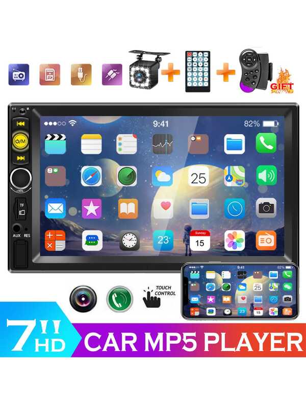 7 Inch HD Touchscreen USB Port Steering Wheel Control Mirror Link Car