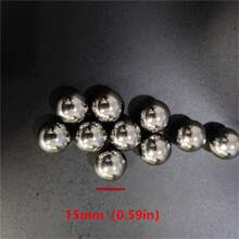 Yernea 10入組/袋工業用軸承鋼環球軸承,精密和鏡面般的表面,適用於軸承、彈弓和打獵球等附件,包括3種尺寸14mm(0.55in)、15mm(0.59in)、16mm(0.63in)