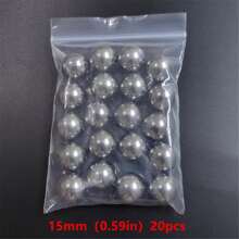 Yernea 10入組/袋工業用軸承鋼環球軸承,精密和鏡面般的表面,適用於軸承、彈弓和打獵球等附件,包括3種尺寸14mm(0.55in)、15mm(0.59in)、16mm(0.63in)