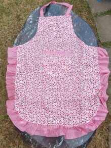 1入組花卉圖案圍裙現代滌綸防油耐用廚房圍裙 - 彩色 - 查看 6