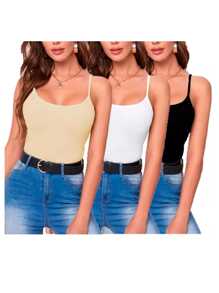 10 blusas de tirantes top basico para mujer unitalla fresco - Multicolor - Ver 3