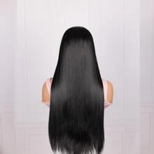 合成蕾絲假髮 - 黑色 - 查看 6