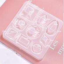 1個矽膠模具,適用於自製耳環,注入簡單樹脂和紫外線膠 - 白色 - 查看 4