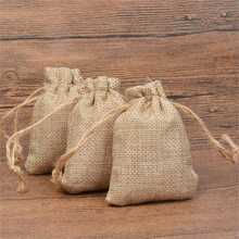 5 Stücke Naturleinen Zugkordeltasche Mit Seil, Ideal Für Geschenkverpackung, Schmuck Oder Aufbewahrung, Diy-hochzeitsgeschenkbeutel, Süßigkeiten Schokolade Schmuckverpackungsbeutel, Party-dekorbeutel, Geburtstagsfeiergeschenkbeutel, Urlaubsgeschenkbeutels, Verschiedene Größen Erhältlich - Leinenfarbe - Übersicht 10