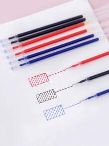 100 支 0.5 毫米全金属尖圆珠笔替换芯，随机颜色笔套/笔尖替换墨盒适用于一般用途返校