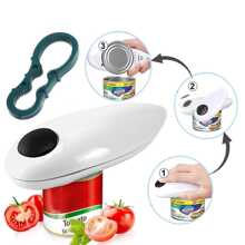 Automatic Can Opener Electric Jar Opener, Opens Cans Easily - White - View 7