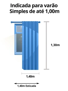 Cortina Para Sala Blackout com Voil Quarto Cozinha 1,40M x 1,30M Várias Cores - Marrom - Visão 3