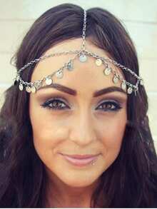 1 件金色波西米亞流蘇頭飾頭鍊,分層女神頭飾,非常適合派對、婚禮、日常佩戴和角色扮演 - 金色 - 查看 2