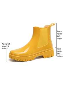 Botas De Lluvia Amarillas De Moda - Amarillo - Ver 6