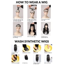 Krótki Syntetyczny Włókno Peruka Dla kobiet , Puszyste I Realistyczny , Stopniowy Blond Peruka prosta - Złoto - Zobacz 8