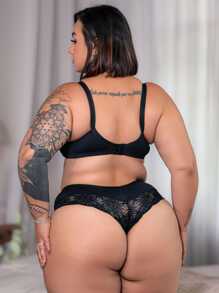Plus Size Sexy Lingerie - Negro - Ver 2