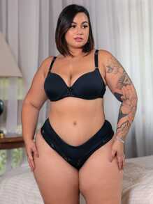 Plus Size Sexy Lingerie - Negro - Ver 10